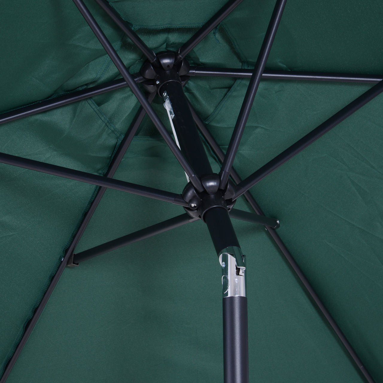 Groene balkonparasol 270 cm – knikbaar en met handslinger