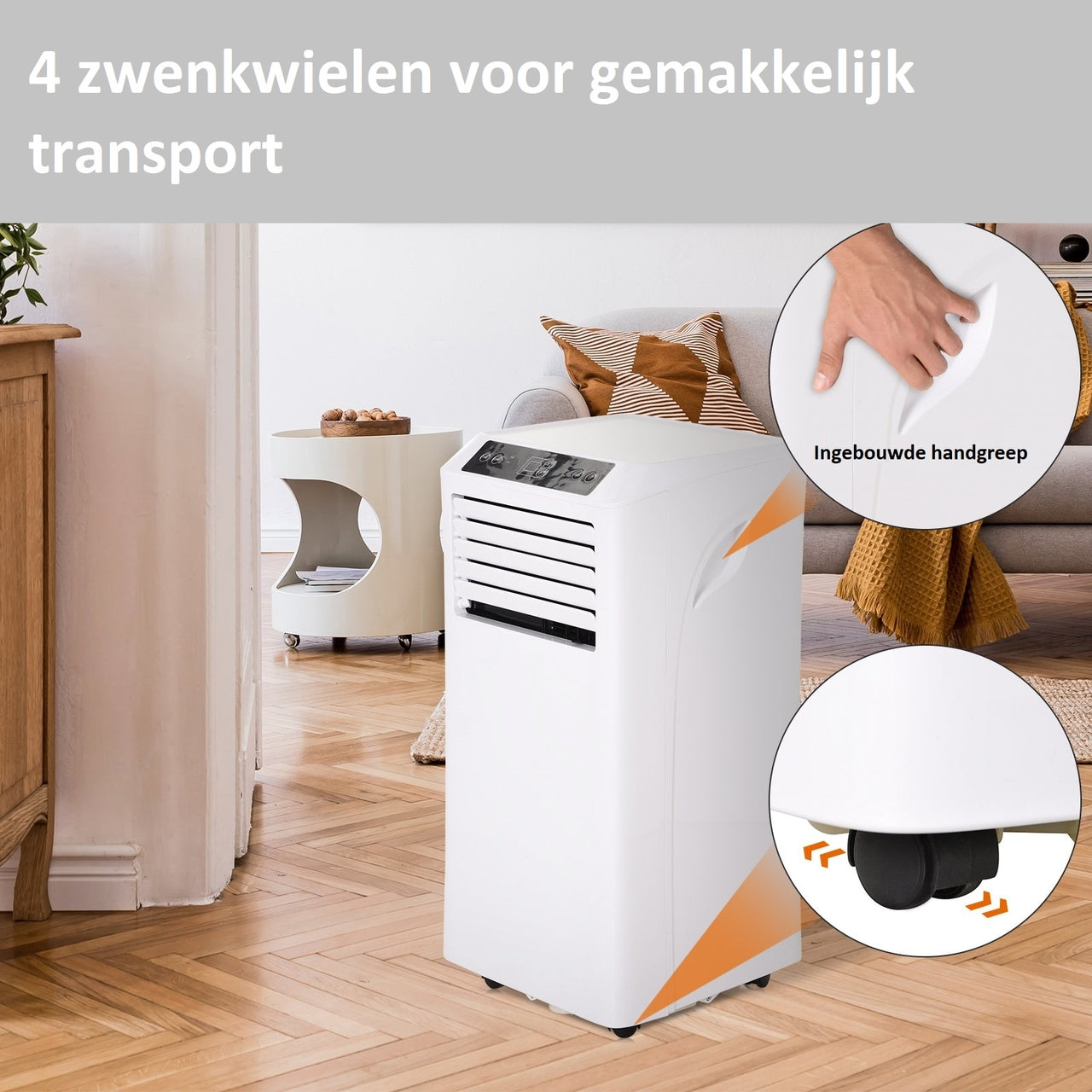 Mobiele airco 9000 BTU – 3-in-1 met afstandsbediening