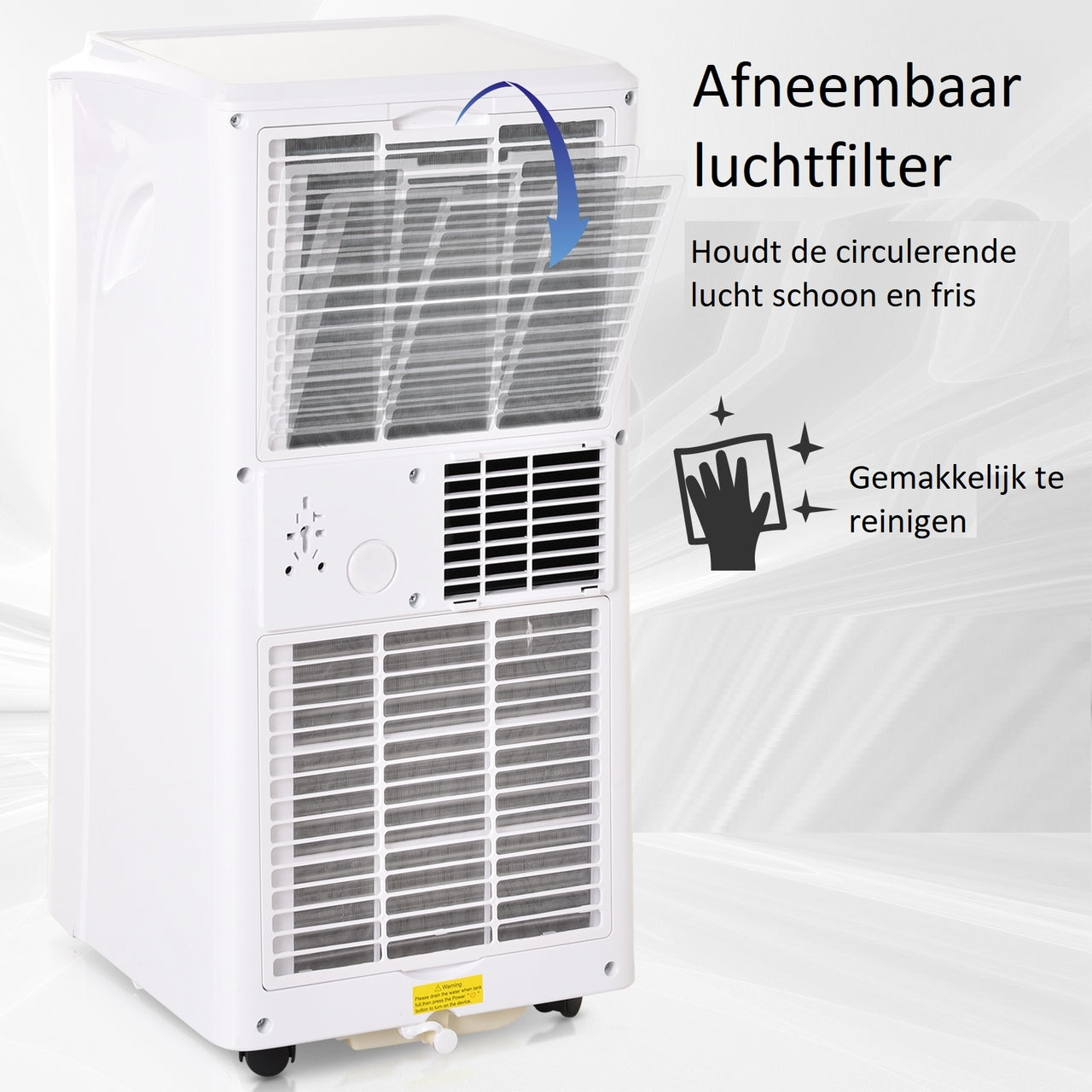 Mobiele airco 9000 BTU – 3-in-1 met afstandsbediening