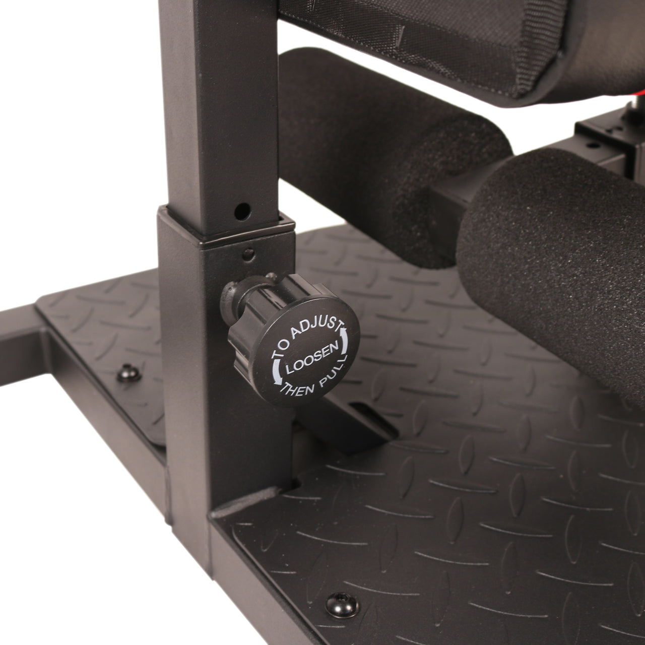 Sissy squat trainer zwart – 3-in-1 fitnessbank met push-up steunen
