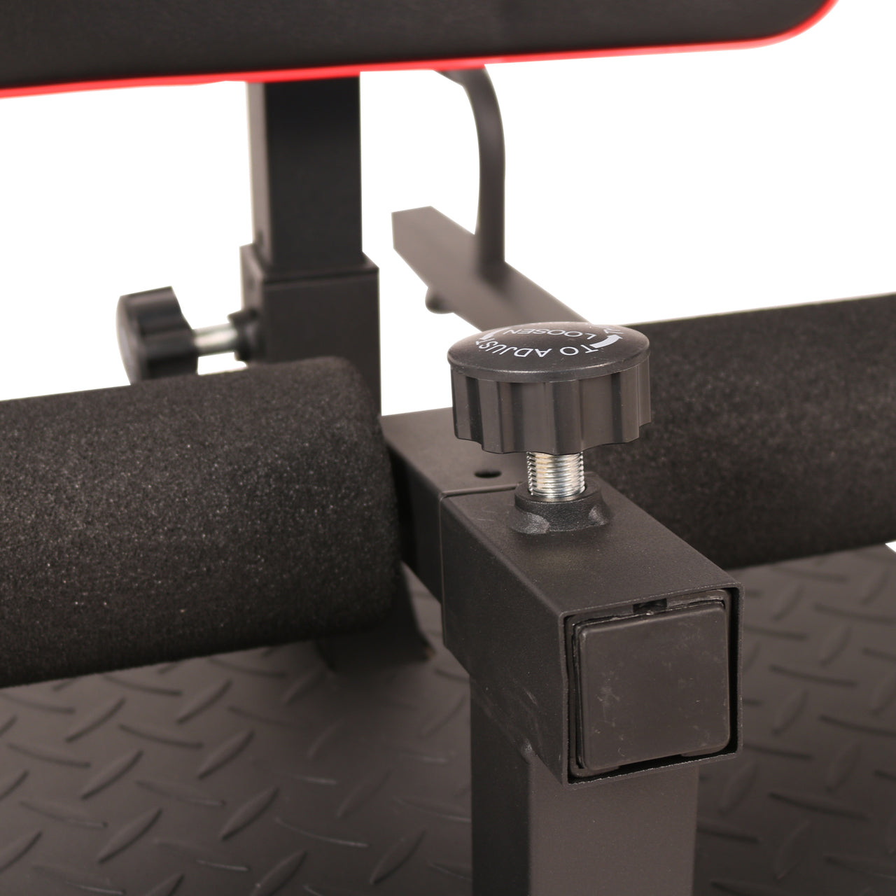 Sissy squat trainer zwart – 3-in-1 fitnessbank met push-up steunen