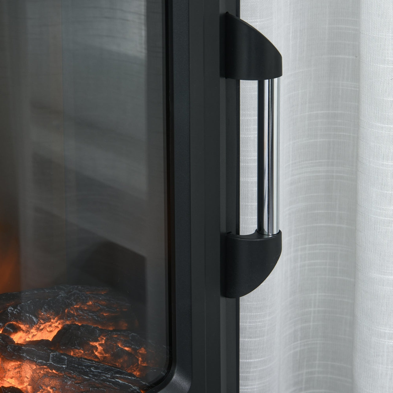 Elektrische sfeerhaard 2000W zwart – met thermostaat en timer | Zenzee met realistisch vlammenbeeld en modern design