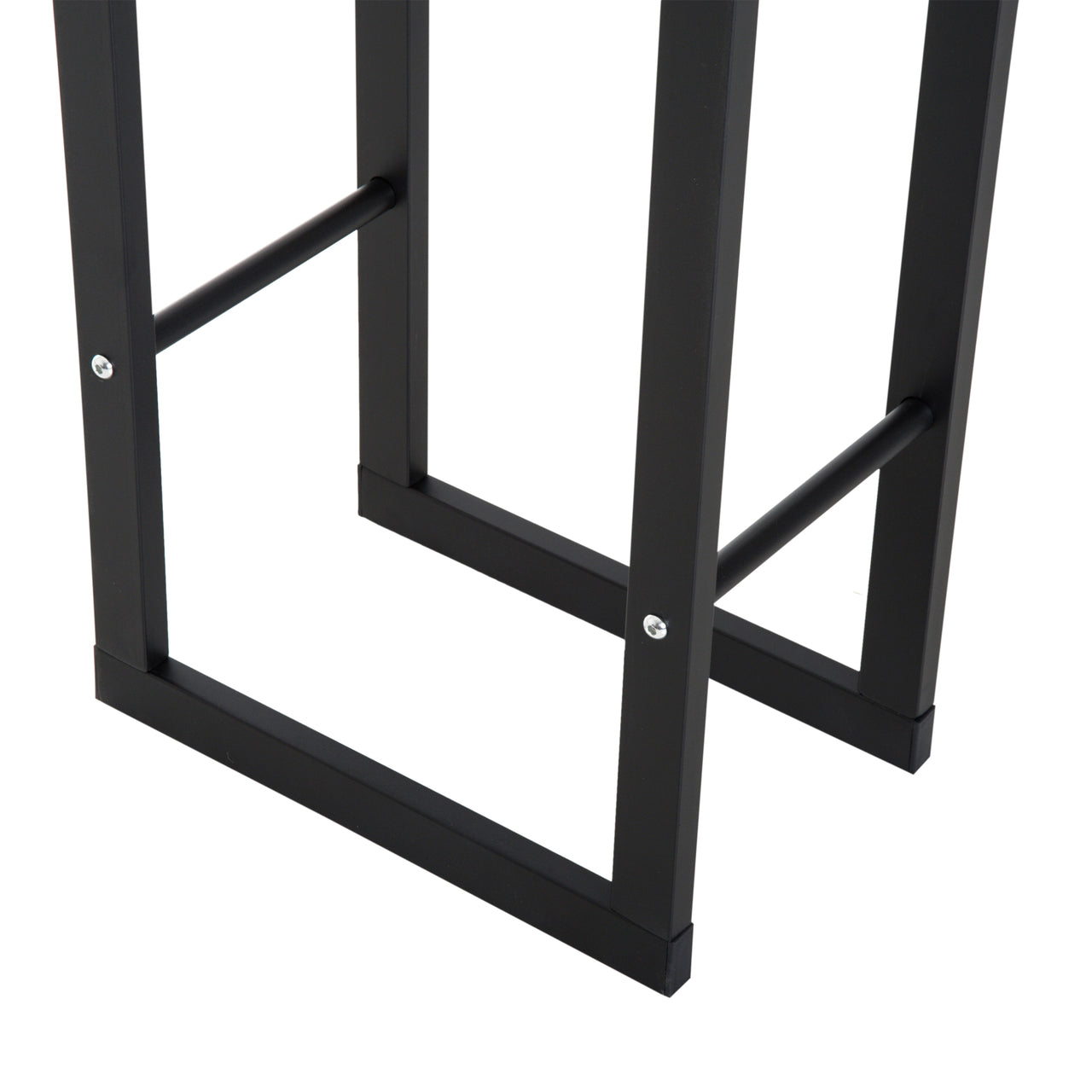 Haardhoutrek 150 cm zwart – smalle houtopslag staal