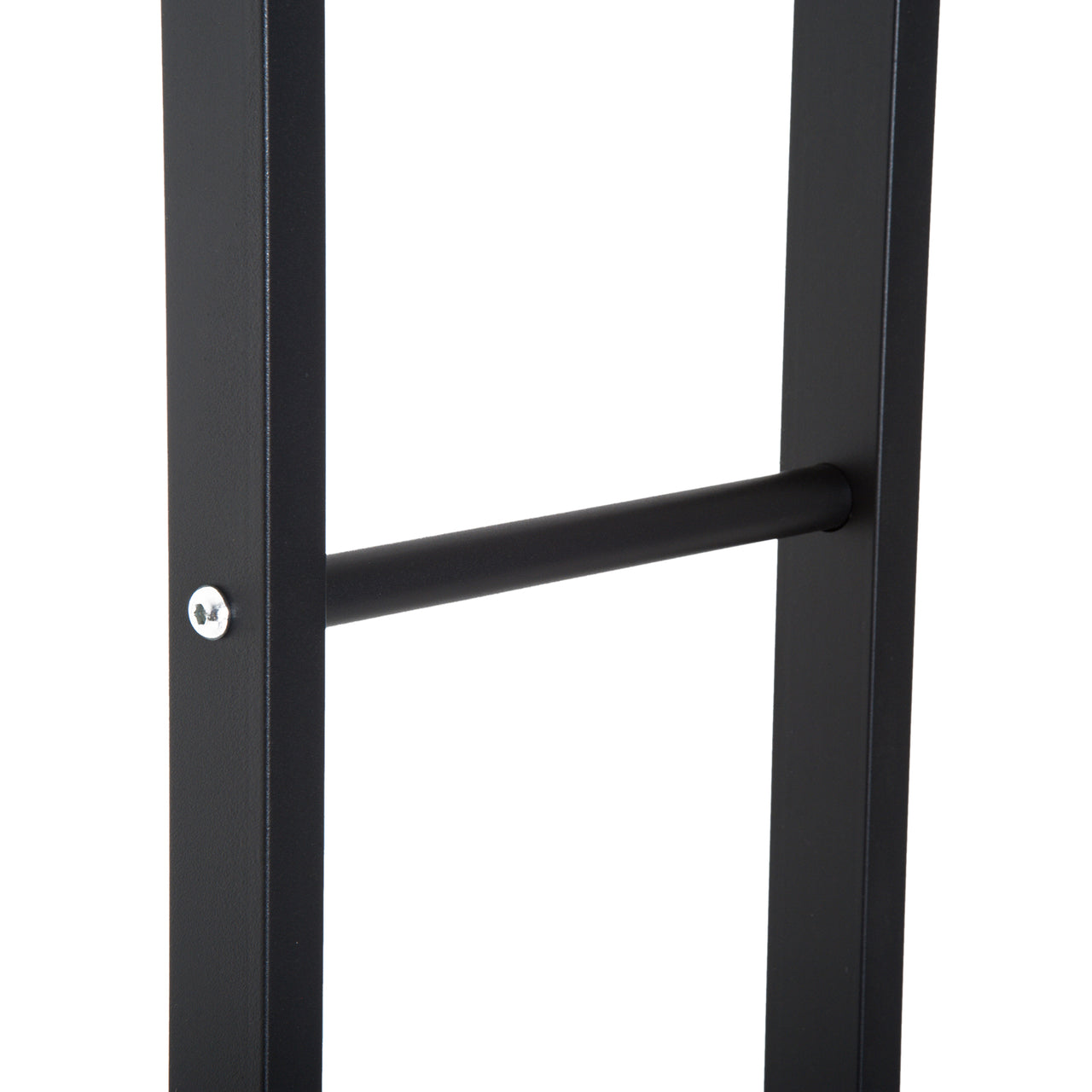 Haardhoutrek 150 cm zwart – smalle houtopslag staal