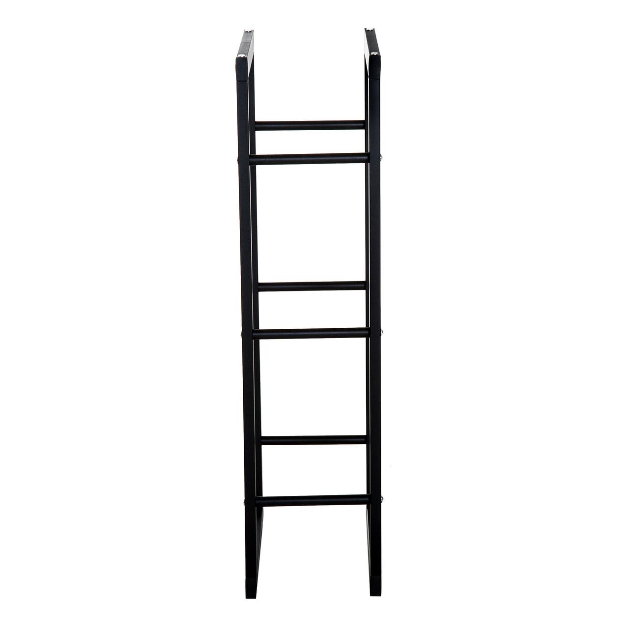 Zwarte haardhoutbak 100 cm breed – stabiele houtopslag voor binnen en buiten