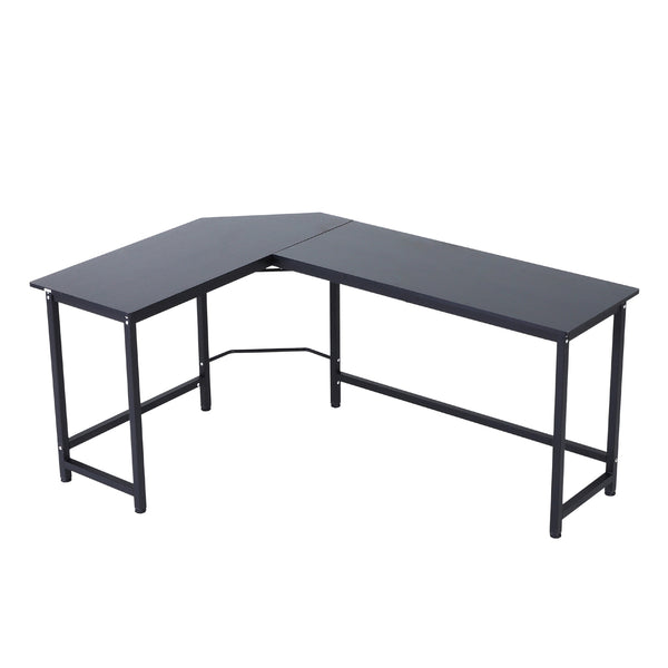Modern hoekbureau 168x120 cm in zwart – hoekmodel met stabiele constructie