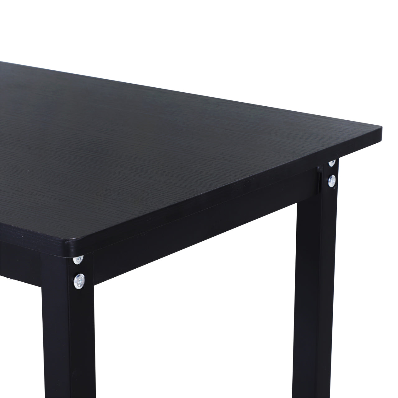 Modern hoekbureau 168x120 cm in zwart – hoekmodel met stabiele constructie