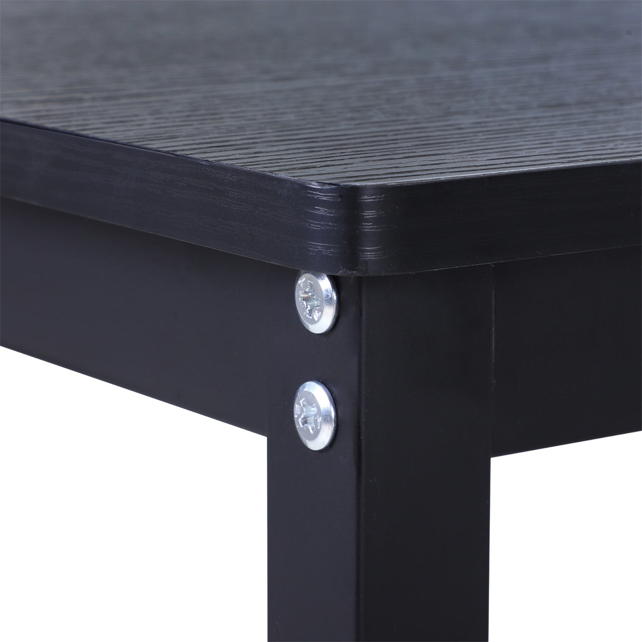 Modern hoekbureau 168x120 cm in zwart – hoekmodel met stabiele constructie