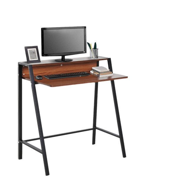 Zwart houten bureau 84x45 cm – ideaal voor studeren of thuiswerken