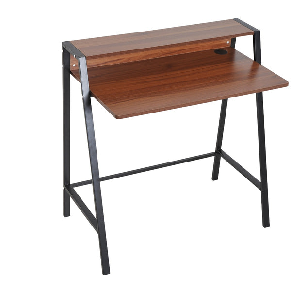 Zwart houten bureau 84x45 cm – ideaal voor studeren of thuiswerken