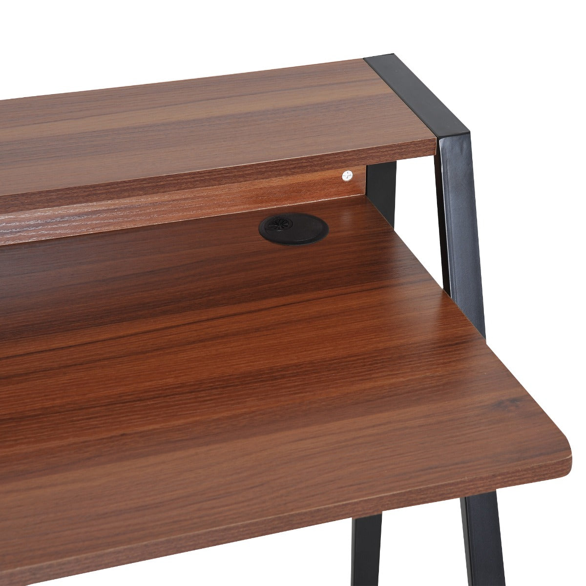 Zwart houten bureau 84x45 cm – ideaal voor studeren of thuiswerken