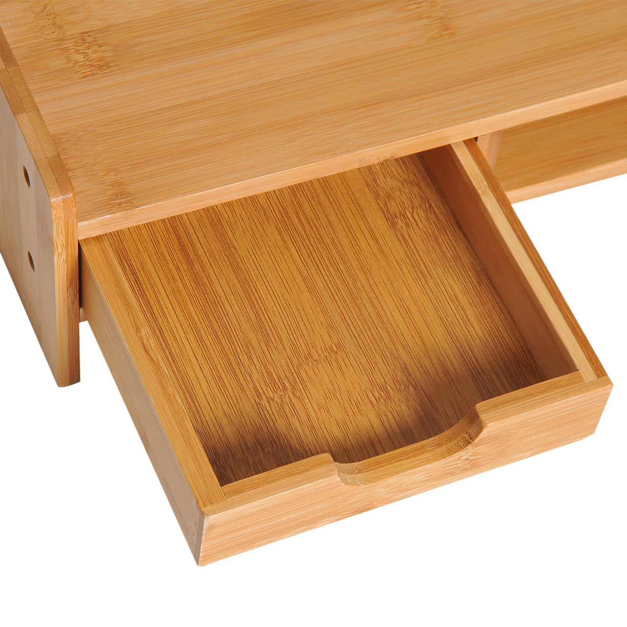 Bamboe laptop- en monitorstandaard – ergonomisch en natuurlijk design