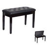 Zwarte pianobank met opbergruimte – klassiek design en zitcomfort