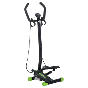 Ministepper met monitor stepper fitness 2 in 1 swing verstelbaar met handvatten en stevig stalen frame voor thuisgebruik