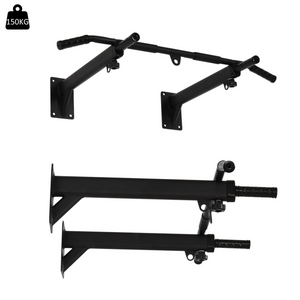 Pull up bar zwart – wandmontage met 150 kg draagvermogen, stevige constructie voor diverse pull up oefeningen thuis