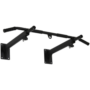 Pull up bar zwart – wandmontage met 150 kg draagvermogen met meerdere gripopties voor krachttraining thuis