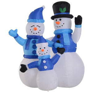 Opblaasbare sneeuwman 120 cm – LED kerstverlichting buiten met hoed, sjaal en jas voor feestelijke tuinversiering