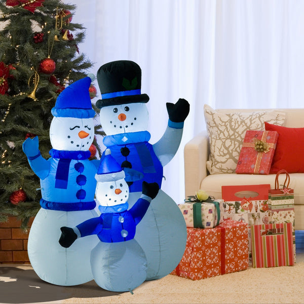 Opblaasbare sneeuwman 120 cm – LED kerstverlichting buiten