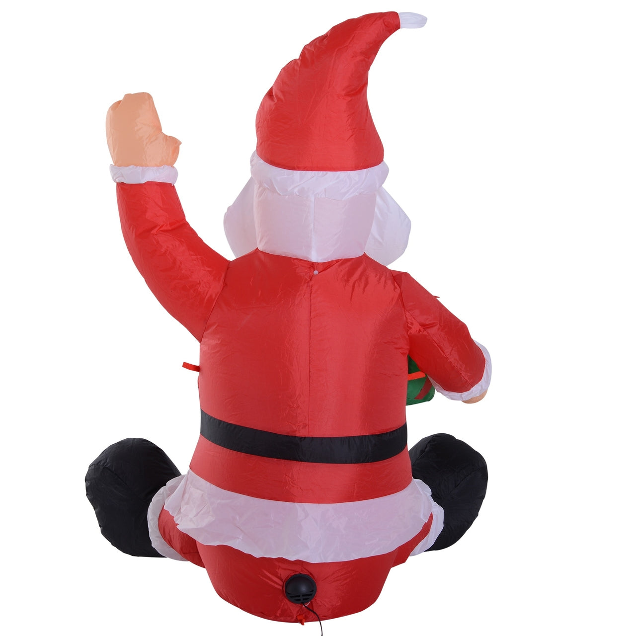 Opblaasbare kerstman 120 cm met cadeau en sfeervolle LED verlichting