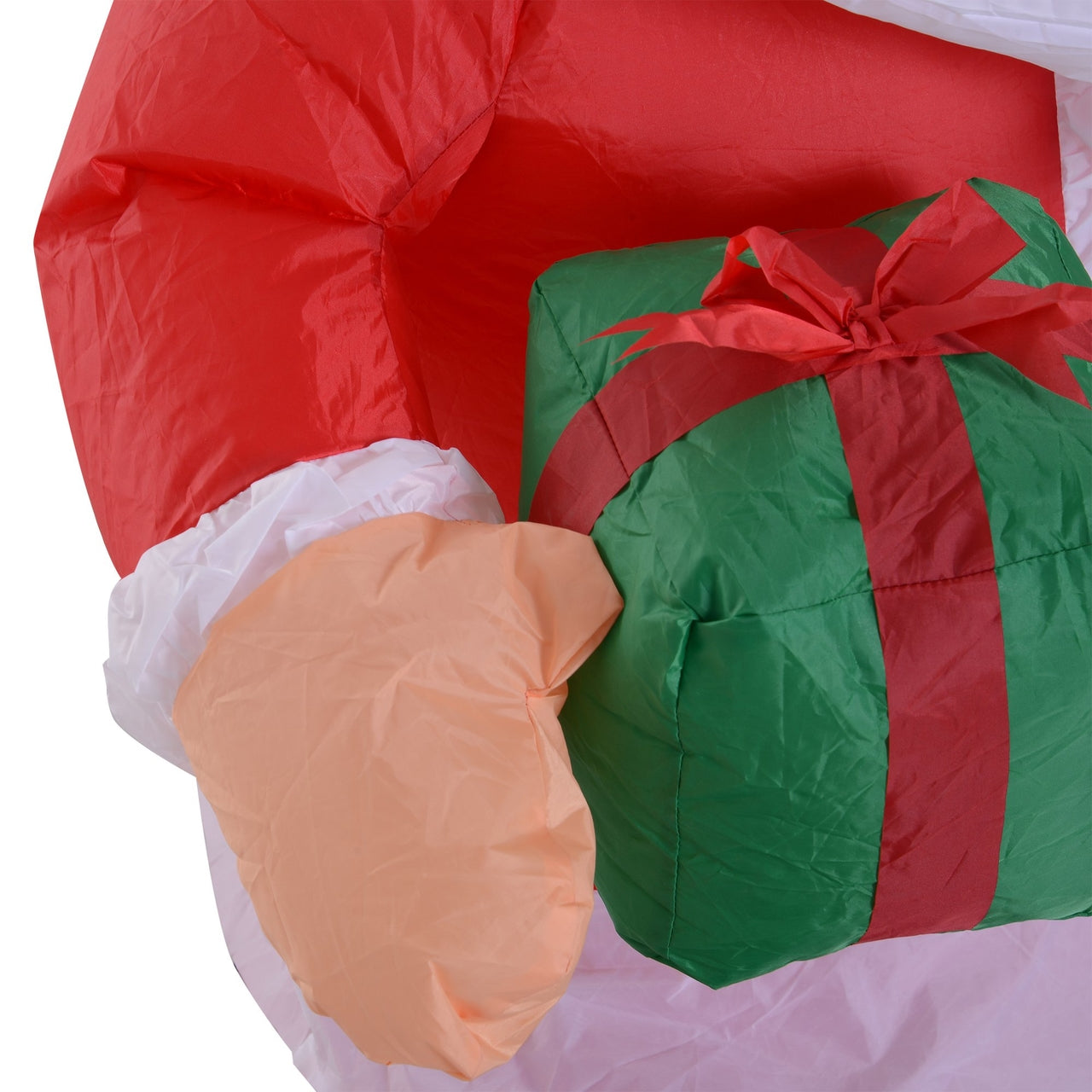 Opblaasbare kerstman 120 cm met cadeau en sfeervolle LED verlichting