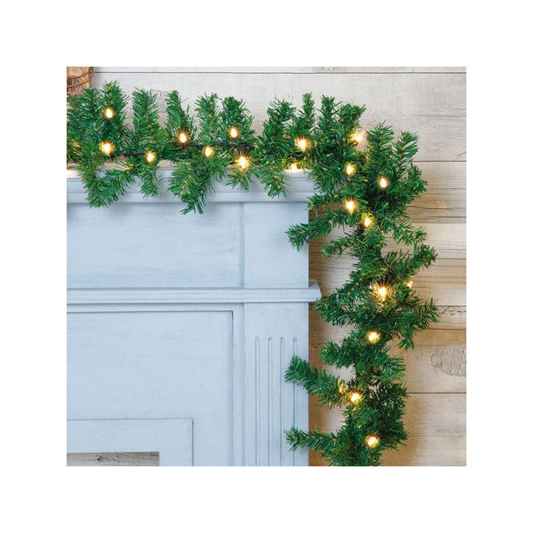 Kerstguirlande met verlichting 2,7 meter – 35 lampjes voor sfeer