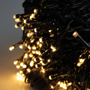 Vlaggenmast kerstverlichting 2 meter – 120 LED warm wit, sfeervolle lichtsnoer met warme gloed voor buitengebruik