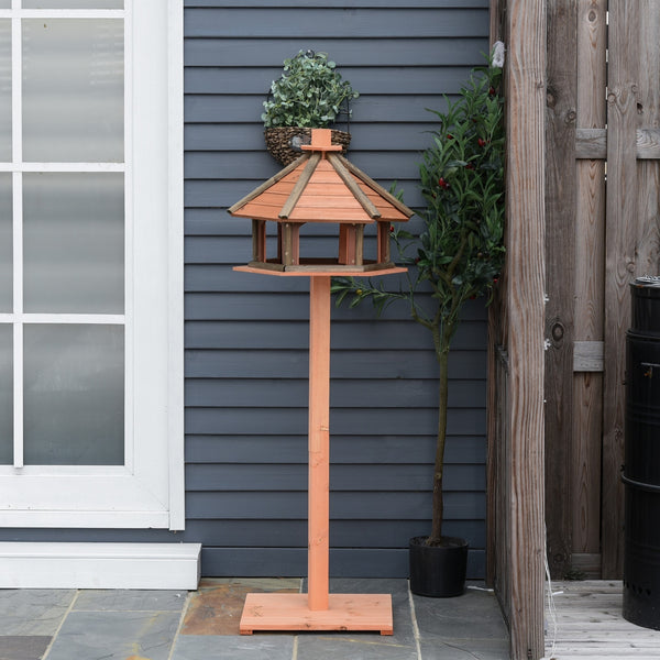 Voederhuisje hout – Staand vogelhuis 130 cm voor buiten