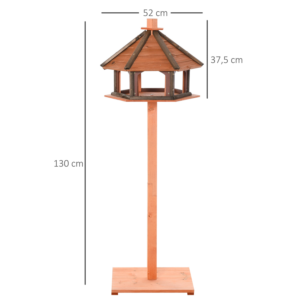 Voederhuisje hout – Staand vogelhuis 130 cm voor buiten