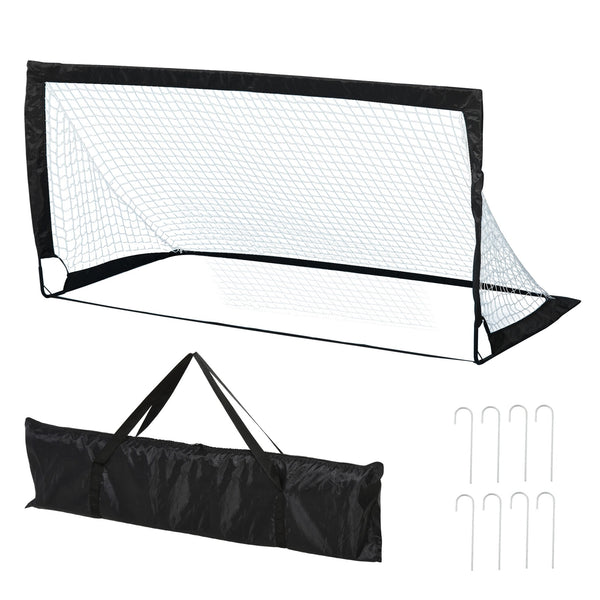 Opvouwbare voetbaldoelen 186x90x89 cm – set van 2 – zwart