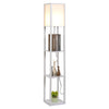 Multifunctionele witte vloerlamp met planken – 160 cm hoog
