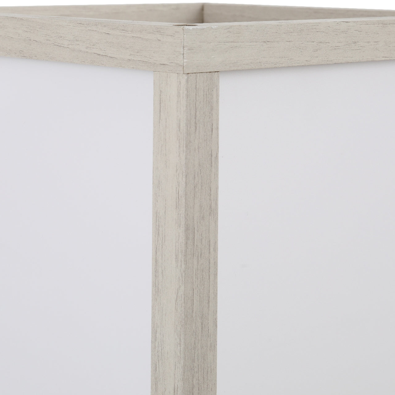 Moderne vloerlamp met opbergruimte 160 cm wit/eiken