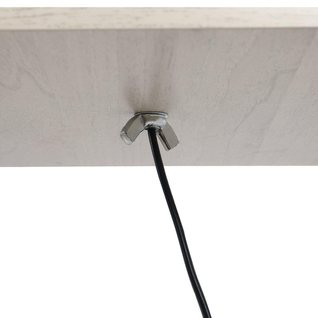 Moderne vloerlamp met opbergruimte 160 cm wit/eiken