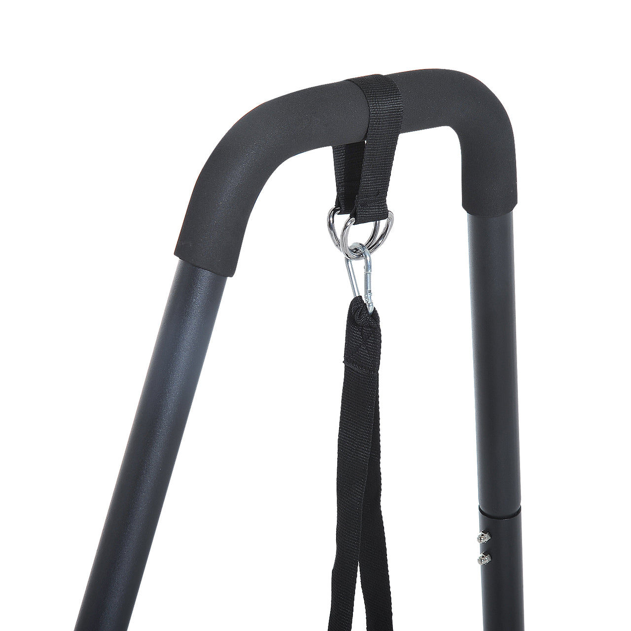 Dip Station met Knee Raise – Zwart Staal, 96,5 cm Hoog