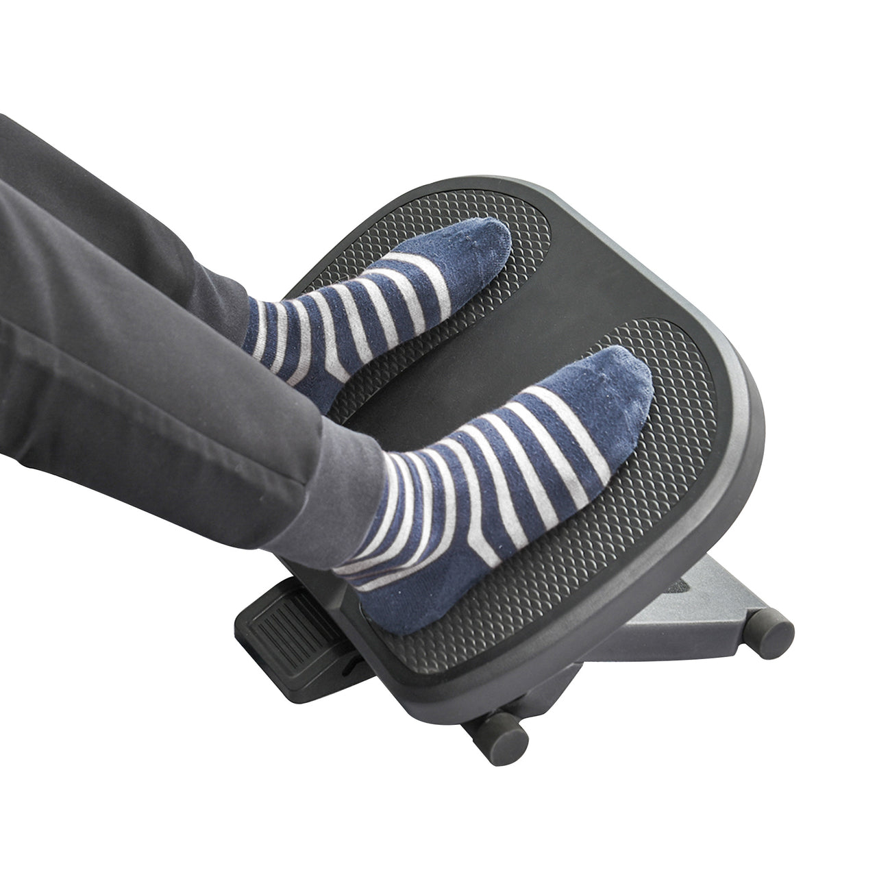 Ergonomische voetensteun met massageoppervlak en verstelbare hoek (0–30°)