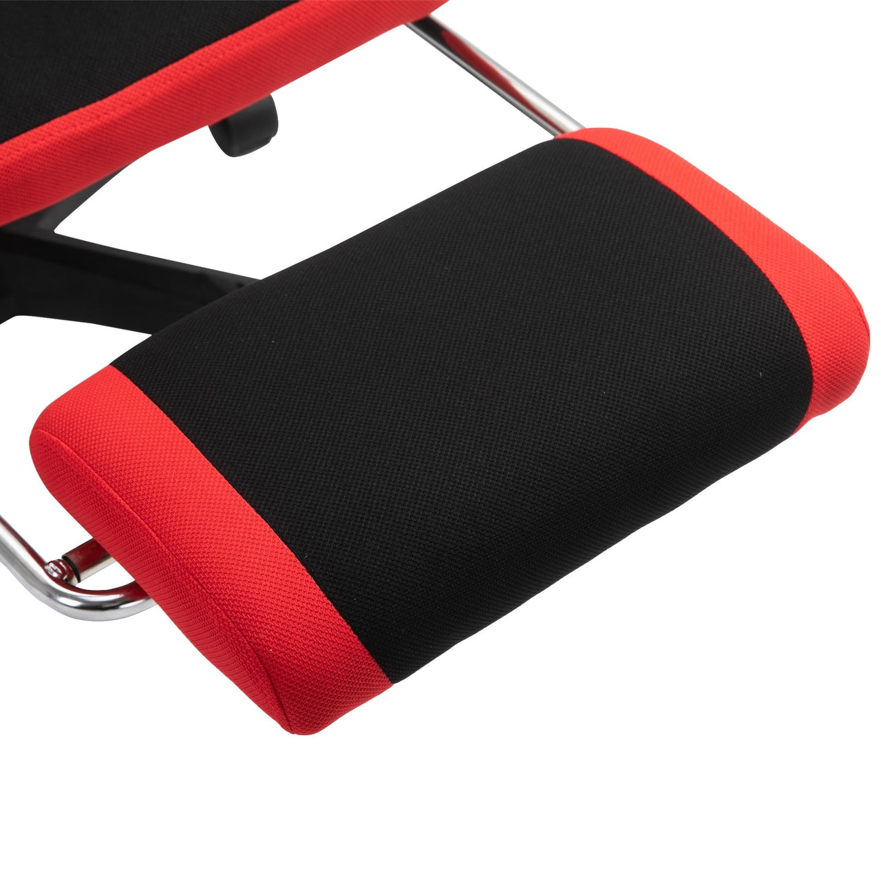 Ergonomische gamestoel zwart-rood met voetensteun en verstelbare rugleuning