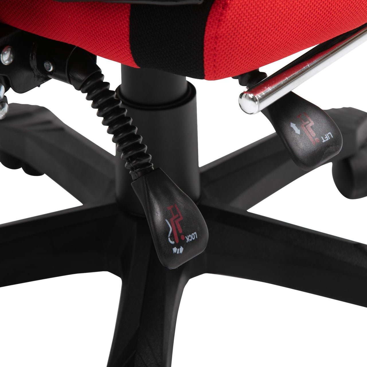 Ergonomische gamestoel zwart-rood met voetensteun en verstelbare rugleuning