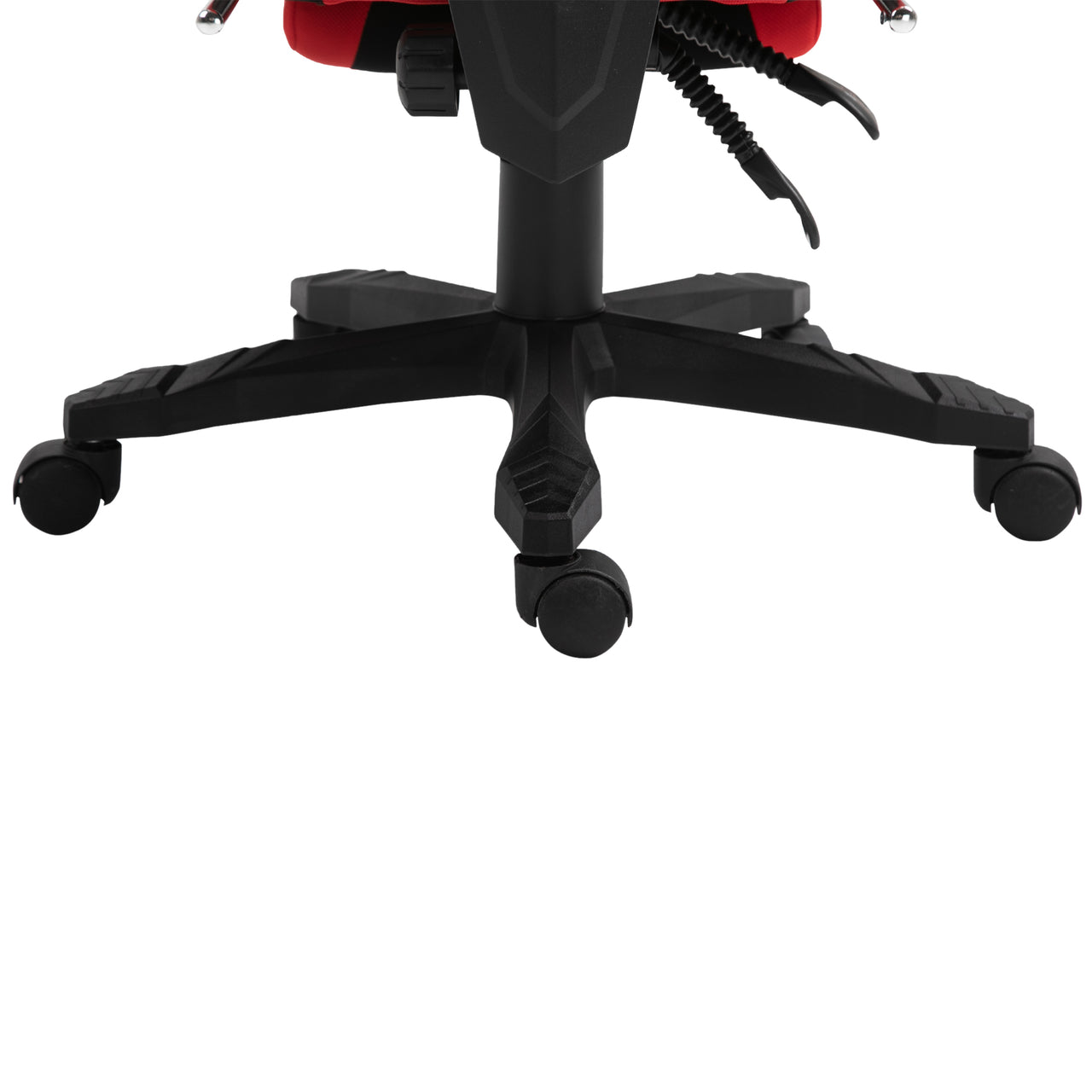 Ergonomische gamestoel zwart-rood met voetensteun en verstelbare rugleuning