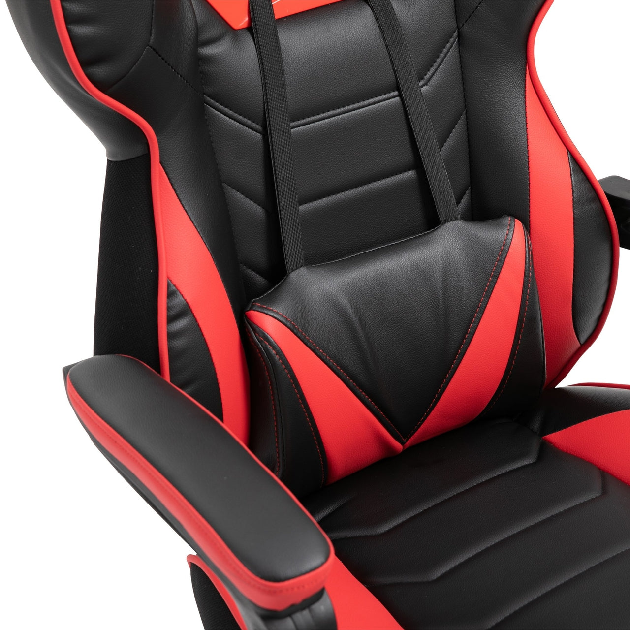 Game stoel gaming met voetensteun – racing stijl zwart/rood