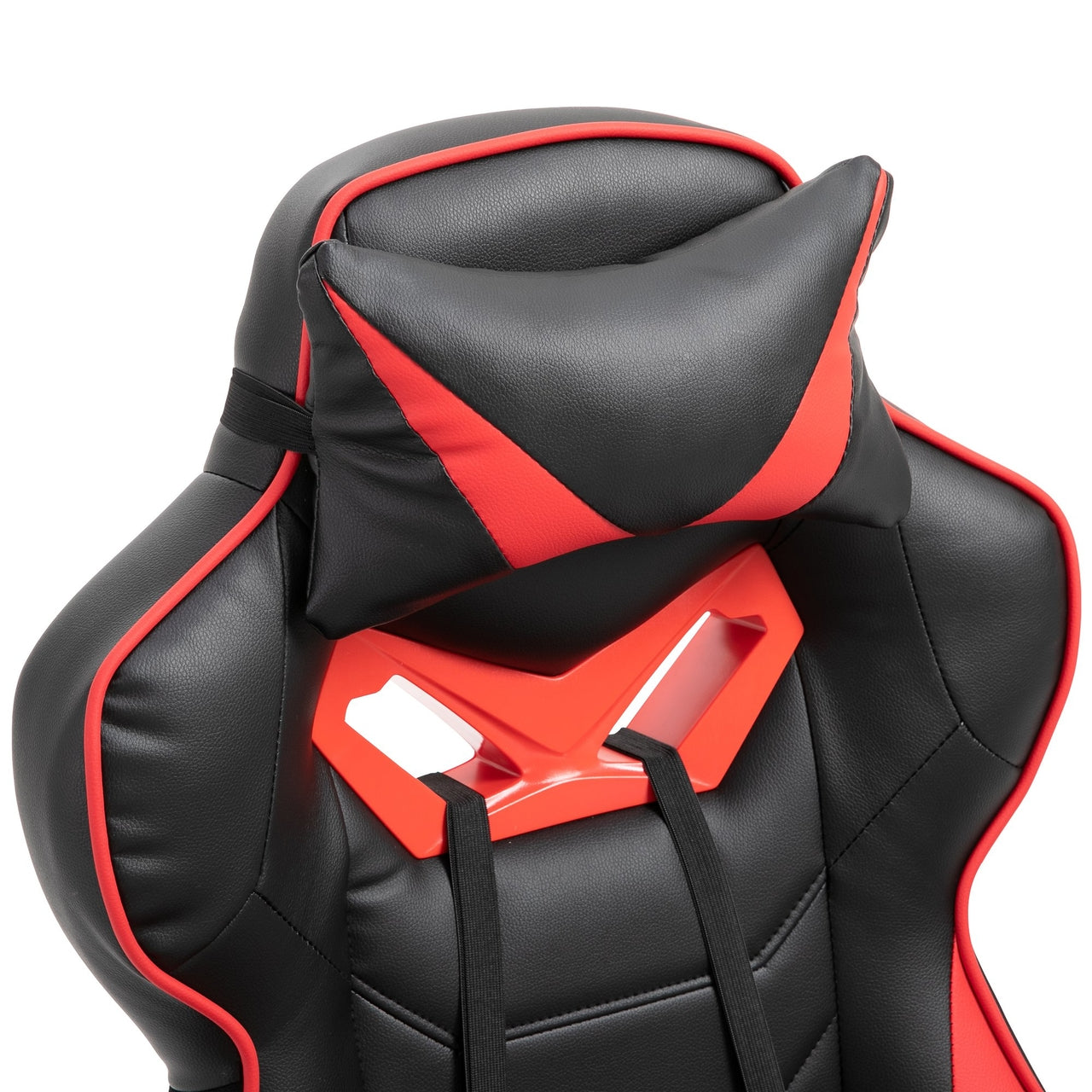 Game stoel gaming met voetensteun – racing stijl zwart/rood