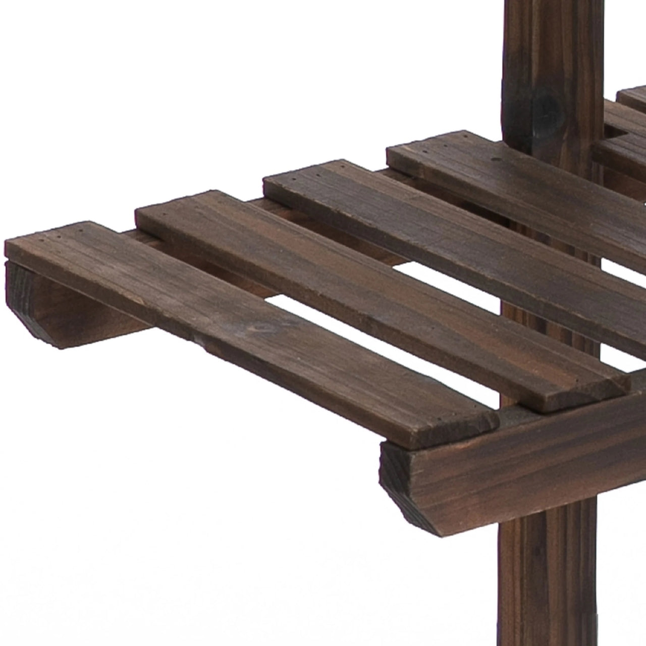Plantenrek van hout met 4 niveaus – 124x33x80 cm