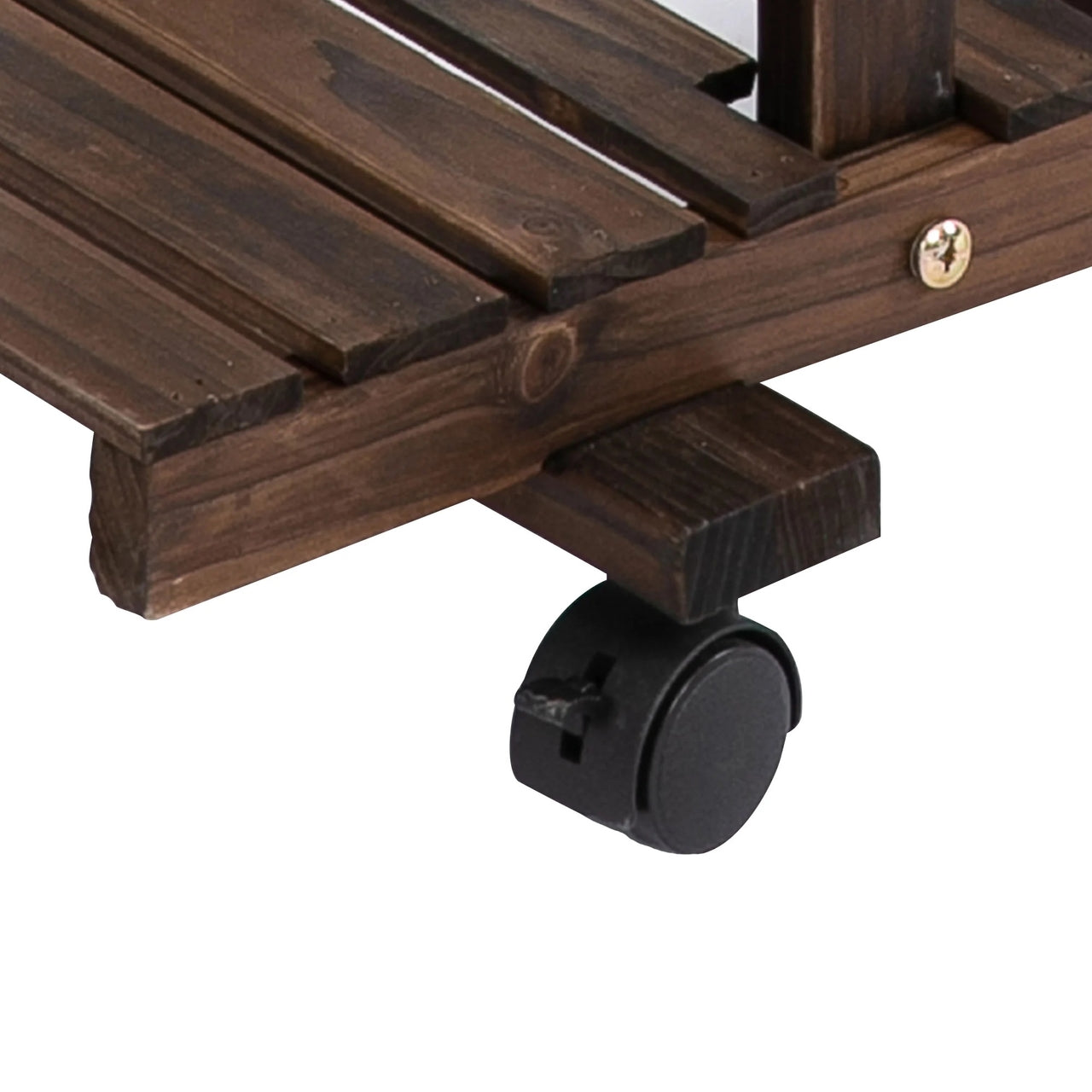 Plantenrek van hout met 4 niveaus – 124x33x80 cm