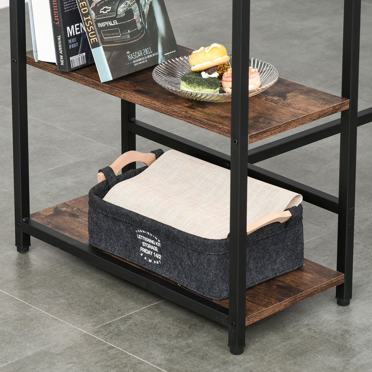 Bartafel eetkamertafel met 2 barstoelen en opbergruimte vintage stijl