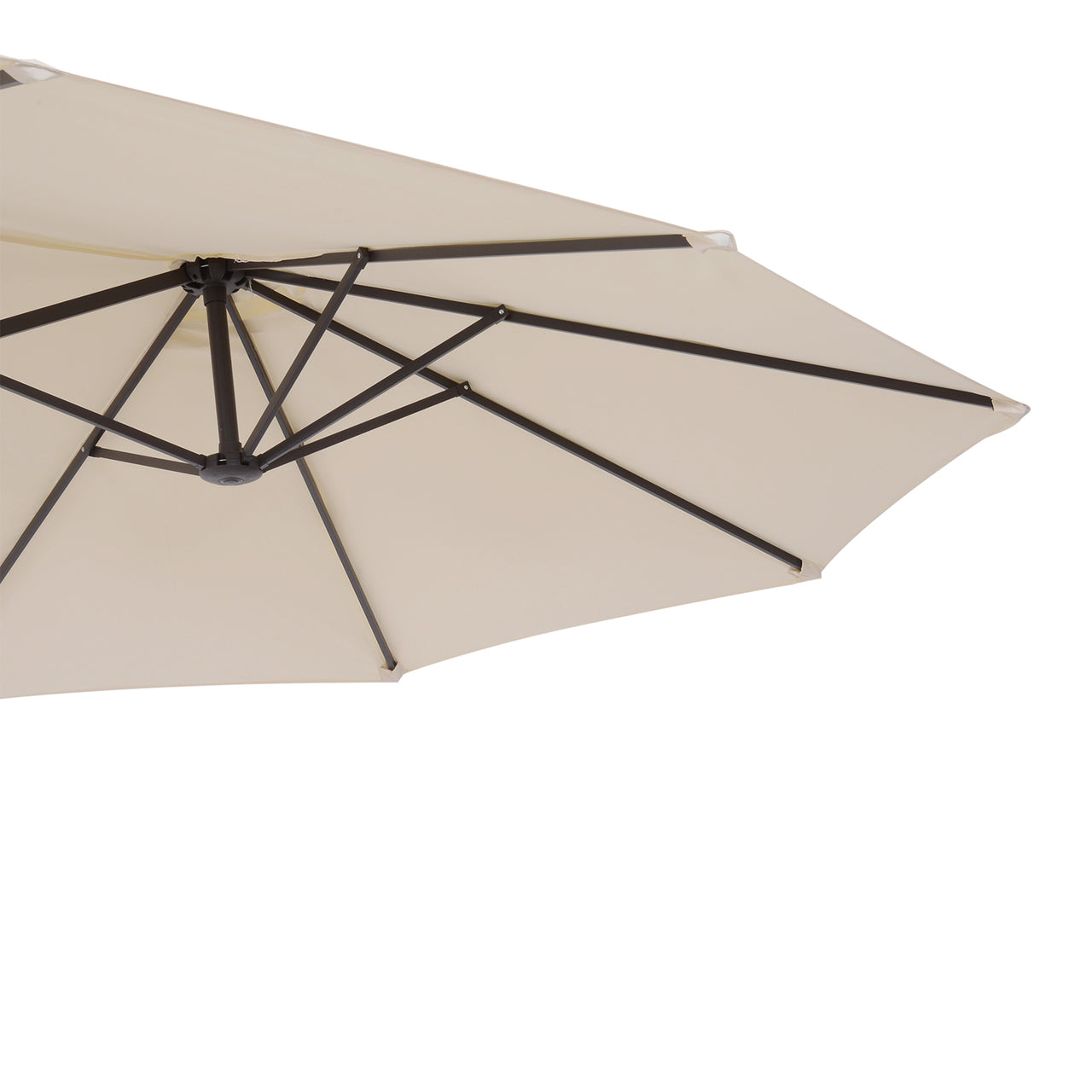 Grote dubbele parasol 460x270 cm beige – Met handslinger voor moeiteloze bediening