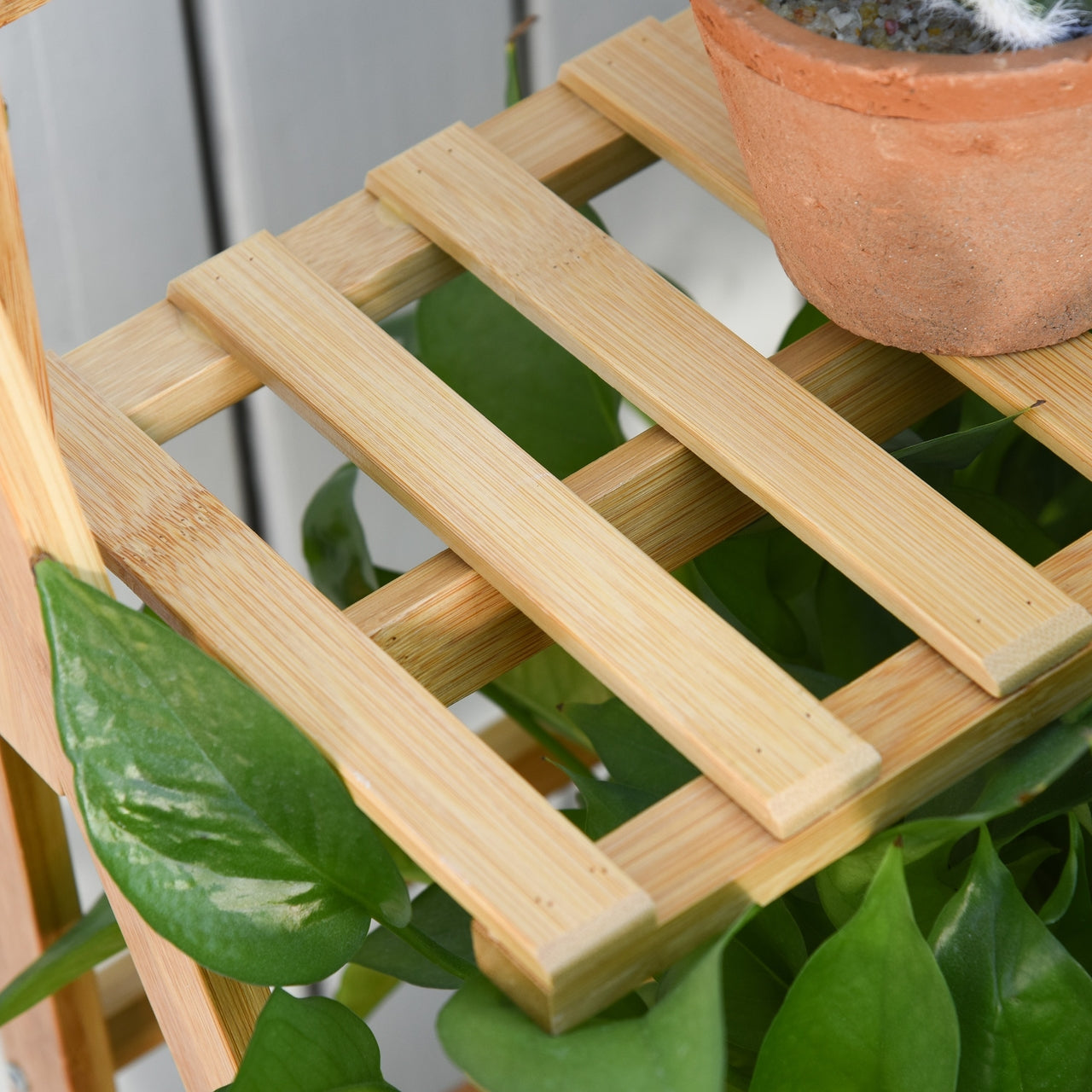 3-laags bamboe plantenstandaard voor binnen & buiten