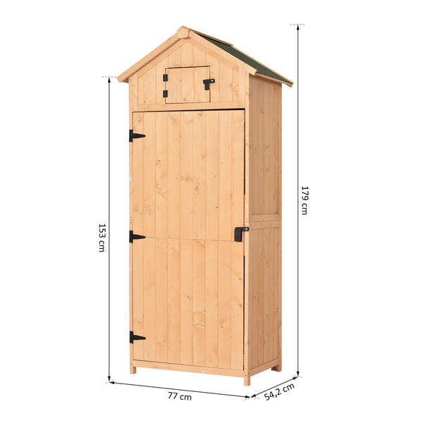 Houten Tuinkast 179x77x55 cm met 3 Planken