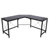 Zwart L-vormig Hoekbureau 150x150 cm Zwart