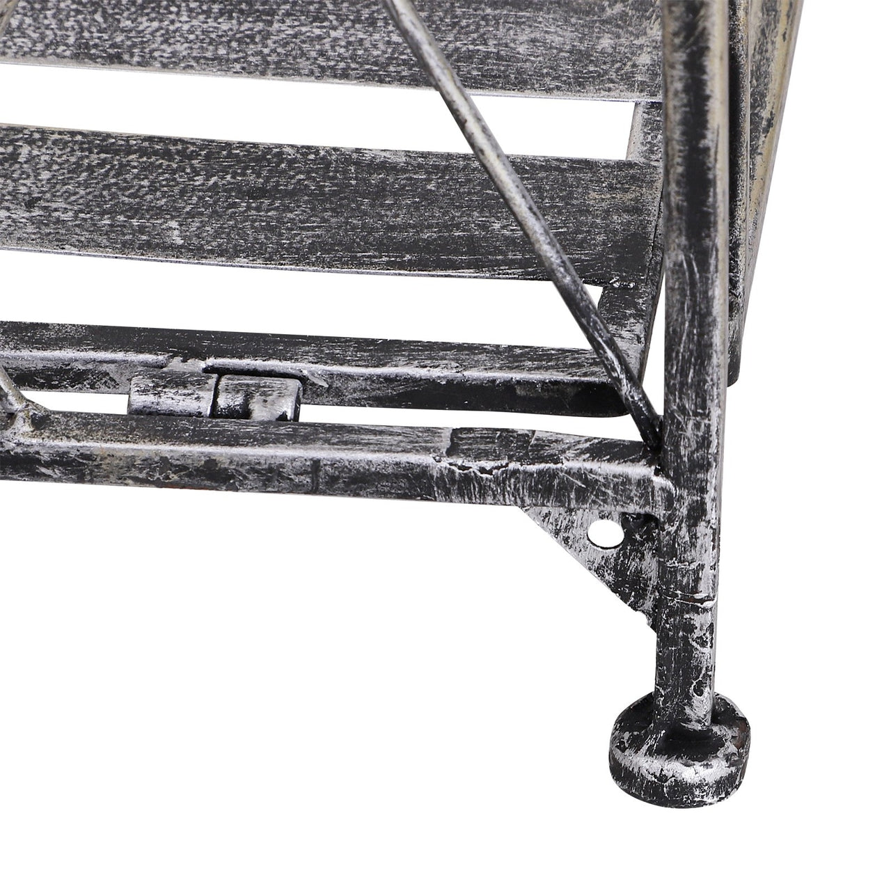 Metalen Plantenstandaard 4 Niveaus licht Grijs 44x25x96 cm