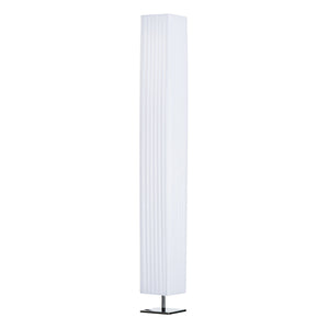 Moderne vloerlamp staande lamp wit 14B x 120H cm met polyester kap en robuuste roestvrijstalen voet voor sfeervol licht