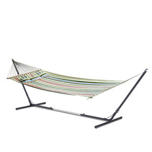 Zwarte Hangmatstandaard 380x120x108 cm – Max 120 kg met stevige constructie voor binnen en buiten hangmatten van verschillende formaten