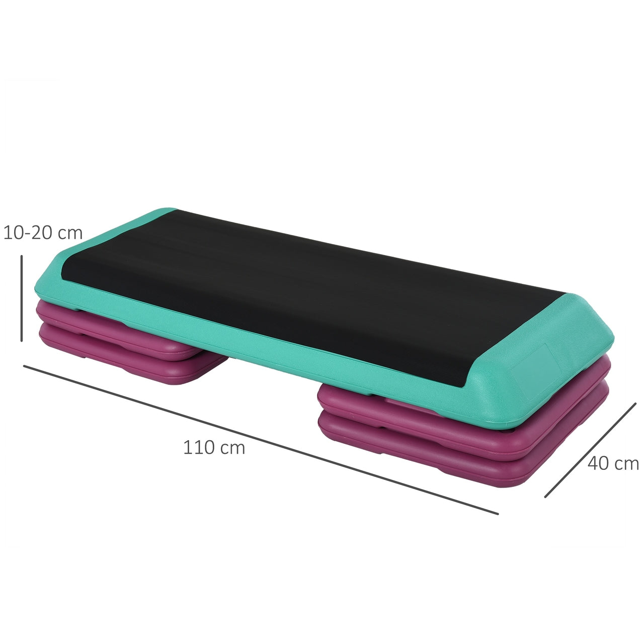 Verstelbare fitness step aerobic step met antislip oppervlak